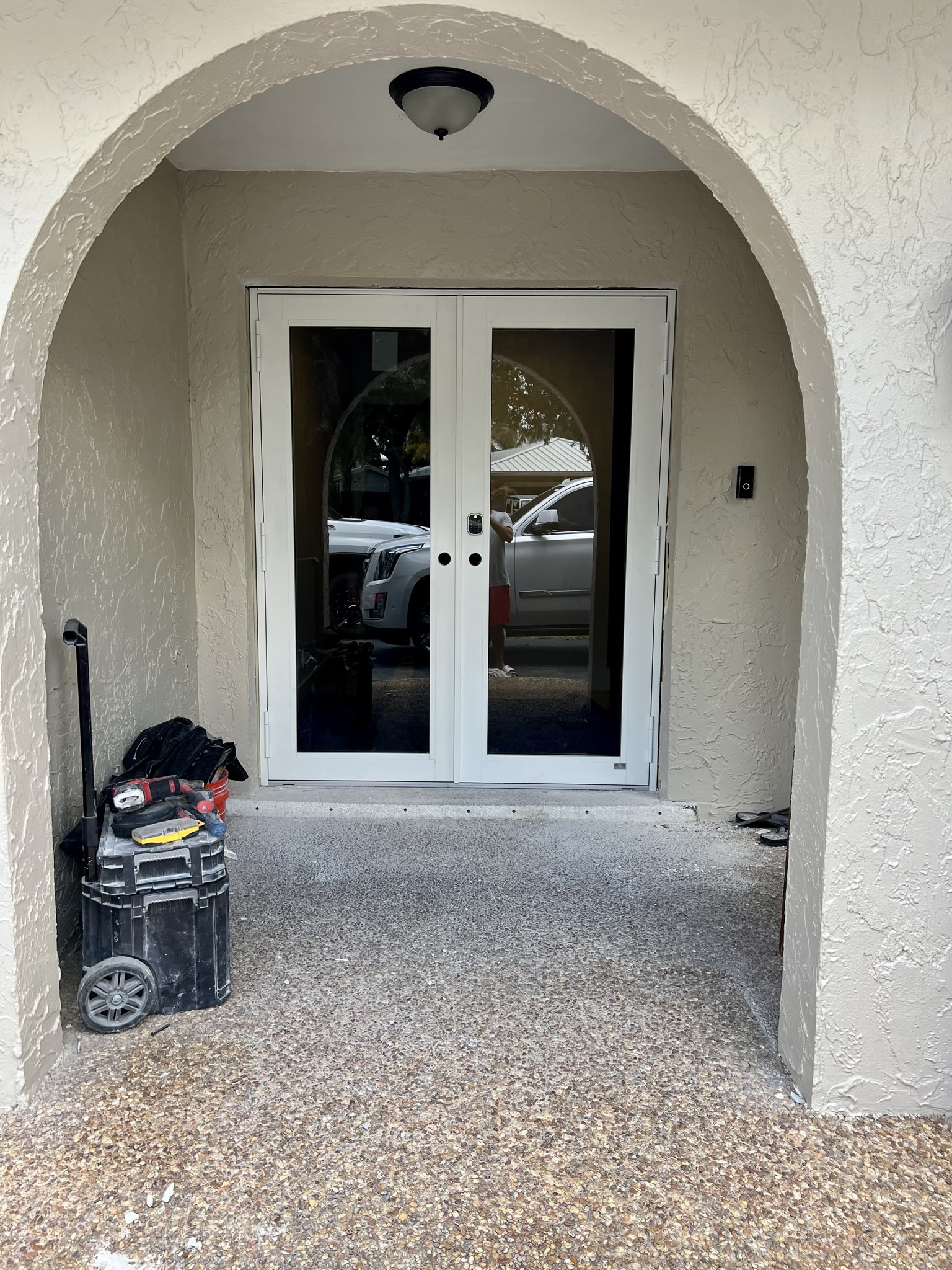 Double French impact door installation — Fort Lauderdale, FL